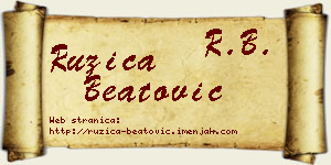 Ružica Beatović vizit kartica